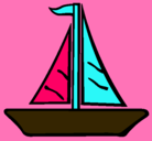 Dibujo Barco velero pintado por chayo