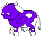 Dibujo Vaca pensativa pintado por fghcf