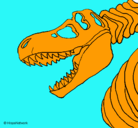 Dibujo Esqueleto tiranosaurio rex pintado por T-REX