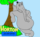 Dibujo Horton pintado por serio