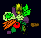 Dibujo verduras pintado por d