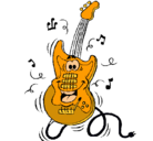 Dibujo Guitarra eléctrica pintado por ivi