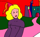 Dibujo Princesa y castillo pintado por Ainara