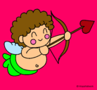 Dibujo Cupido pintado por mario