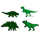 Dibujo Dinosaurios de tierra pintado por dilan
