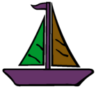 Dibujo Barco velero pintado por karen