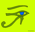Dibujo Ojo Horus pintado por erika