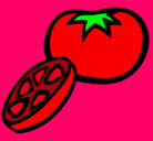 Dibujo Tomate pintado por julieta