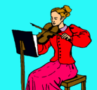 Dibujo Dama violinista pintado por paula39