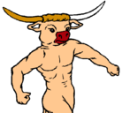 Dibujo Cabeza de búfalo pintado por guzman