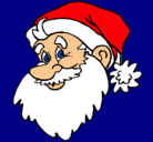 Dibujo Cara Papa Noel pintado por ale200