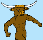 Dibujo Cabeza de búfalo pintado por oscarlaraesteve