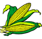 Dibujo Mazorca de maíz pintado por kika