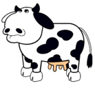 Dibujo Vaca pensativa pintado por marga