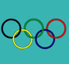 Dibujo Anillas de los juegos olimpícos pintado por URIEL