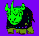 Dibujo Rinoceronte pintado por elgordito