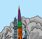 Dibujo Lanzamiento cohete pintado por bob117