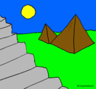 Dibujo Pirámides pintado por carlota