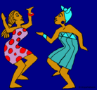 Dibujo Mujeres bailando pintado por erika