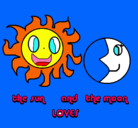 Dibujo Sol y luna pintado por areligisel