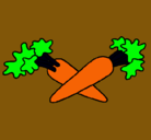 Dibujo zanahorias pintado por erika