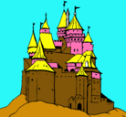 Dibujo Castillo medieval pintado por salvador