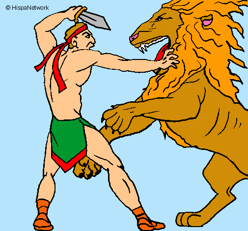 Gladiador contra león