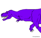 Dibujo Tiranosaurio rex pintado por tomas