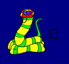 Dibujo Serpiente pintado por chachi