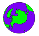 Dibujo Planeta Tierra pintado por viri