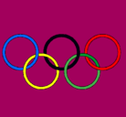 Dibujo Anillas de los juegos olimpícos pintado por alicia