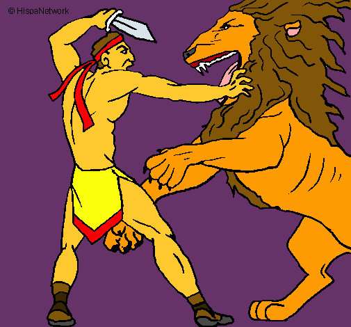 Gladiador contra león