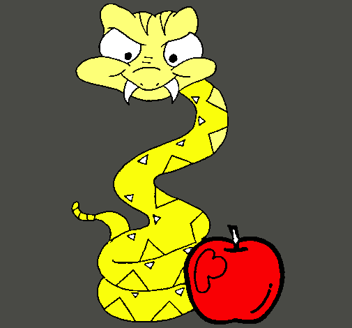 Serpiente y manzana