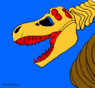 Dibujo Esqueleto tiranosaurio rex pintado por JOSEMANUEL
