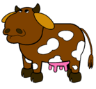 Dibujo Vaca pensativa pintado por manuela