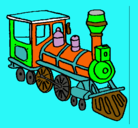 Dibujo Tren pintado por yuli