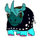 Dibujo Rinoceronte pintado por tonix