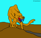 Dibujo Tigre con afilados colmillos pintado por TOMI