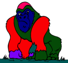 Dibujo Gorila pintado por NESTOR