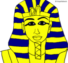 Dibujo Tutankamon pintado por angelaniachiquita
