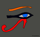 Dibujo Ojo Horus pintado por snoopy