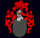 Dibujo Escudo de armas y casco pintado por juancruz