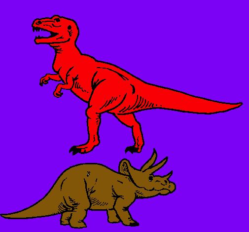 Triceratops y tiranosaurios rex