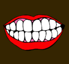 Dibujo Boca y dientes pintado por MELISSA