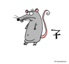 Dibujo Rata pintado por misigno