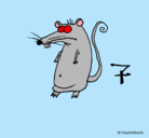 Dibujo Rata pintado por vanessa