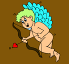 Dibujo Cupido con grandes alas pintado por evelyn