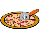 Dibujo Pizza pintado por saulin