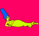 Dibujo Marge pintado por bulma