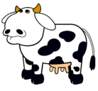 Dibujo Vaca pensativa pintado por oriii...